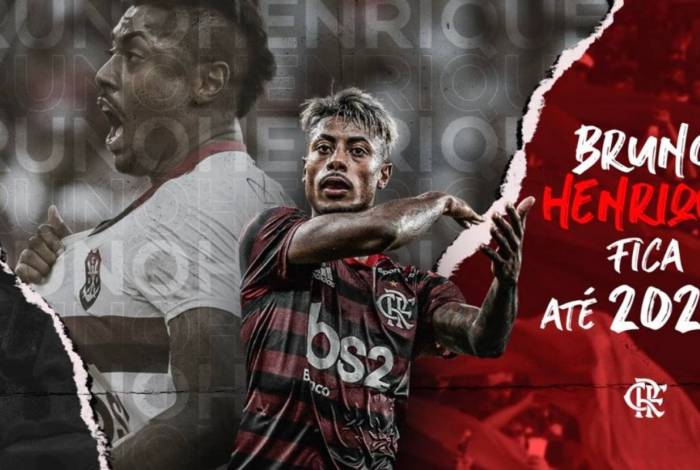 Bruno Henrique renovou com o Flamengo