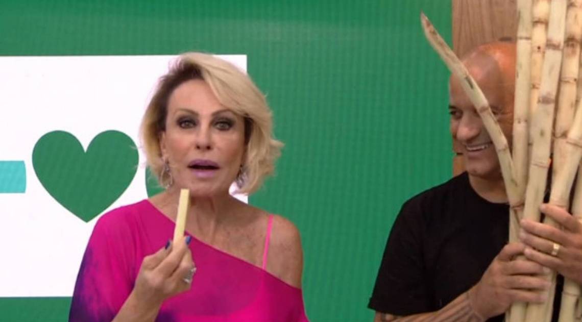 Ana Maria Braga ensina a chupar cana - Divulgação