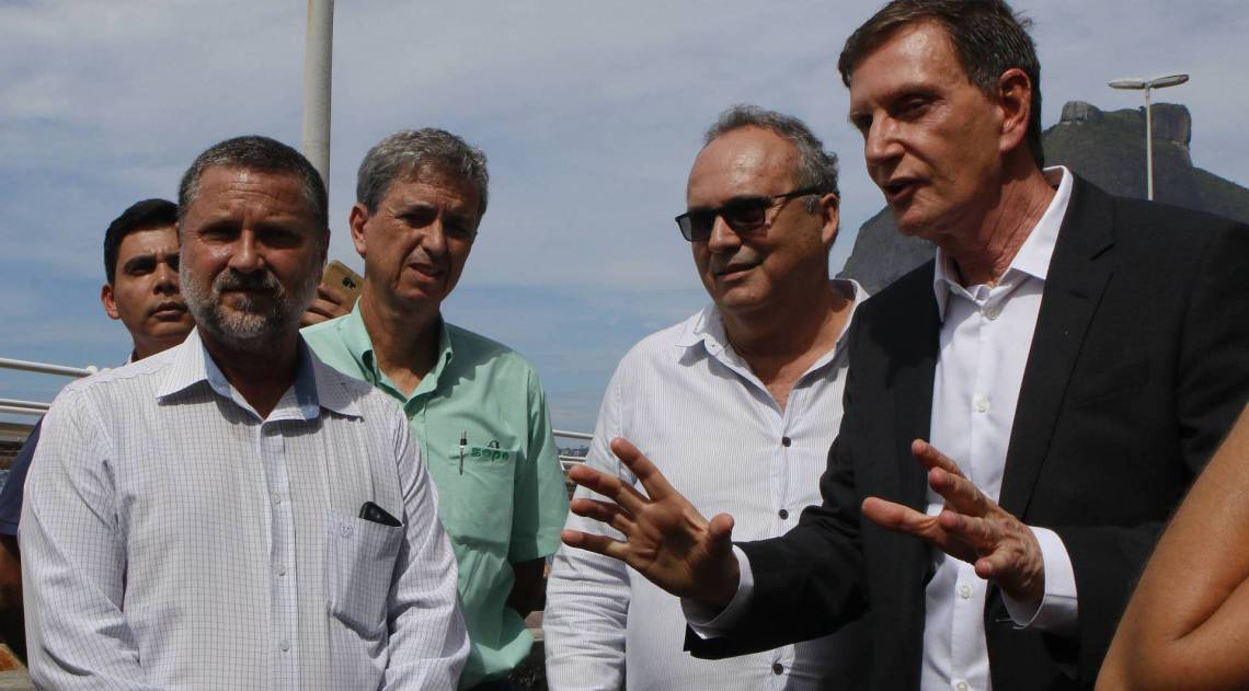 Rio de Janeiro - RJ  - 31/01/2020 - Prefeito Marcelo Crivella fala sobre as obras na Avenida Niemeyer, na manha de hoje - Foto Reginaldo Pimenta / Agencia O Dia