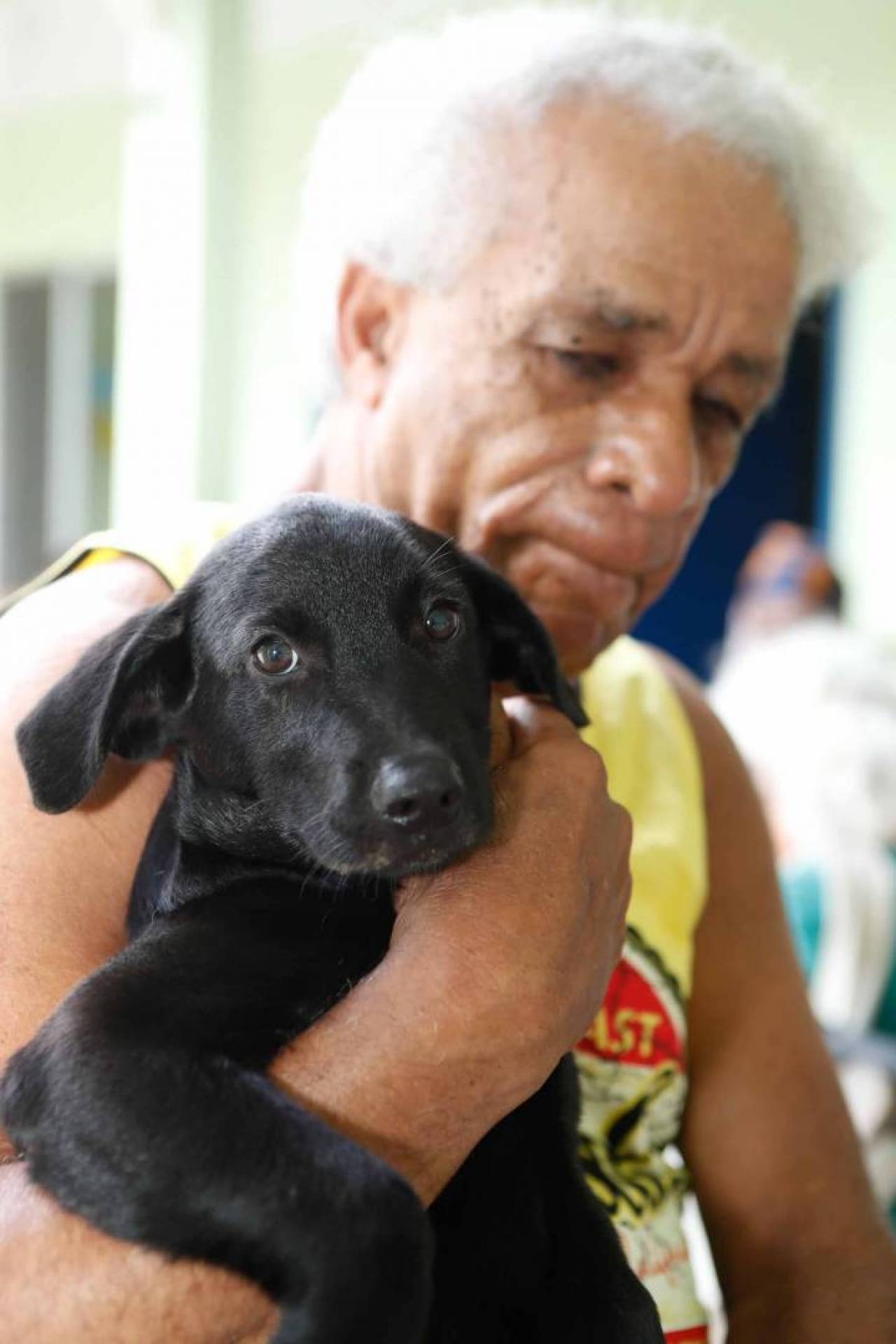 Rio, 30/01/2020, ONG que faz tratamento de Pet Terapia em Idosos de asilo do municipio, na foto Marcos de Araujo, Foto de Gilvan de Souza / Agencia O Dia