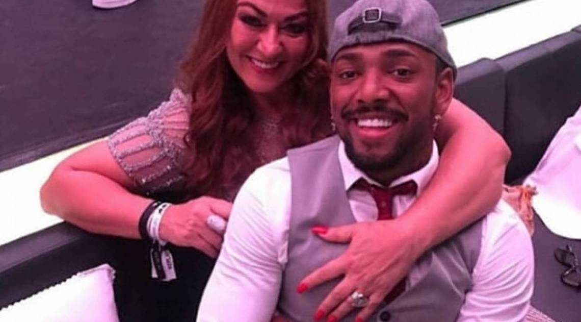 Nego do Borel e dona Nadine Gonaçalves, mãe do Neymar