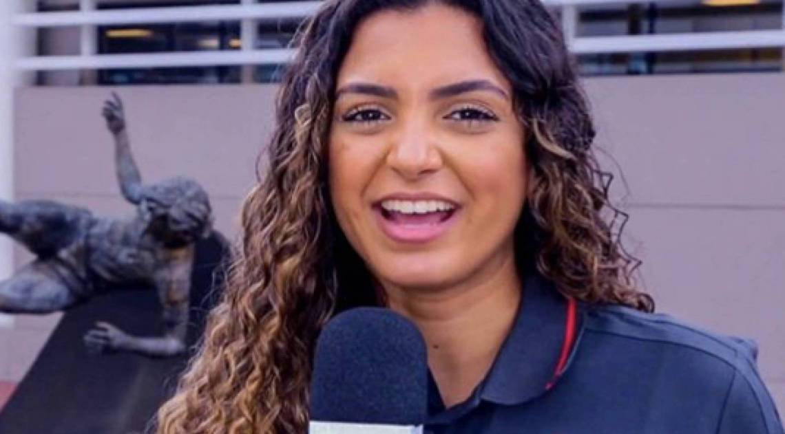 Julie, da FlaTV, foi alvo de assédio - fotos Divulgação