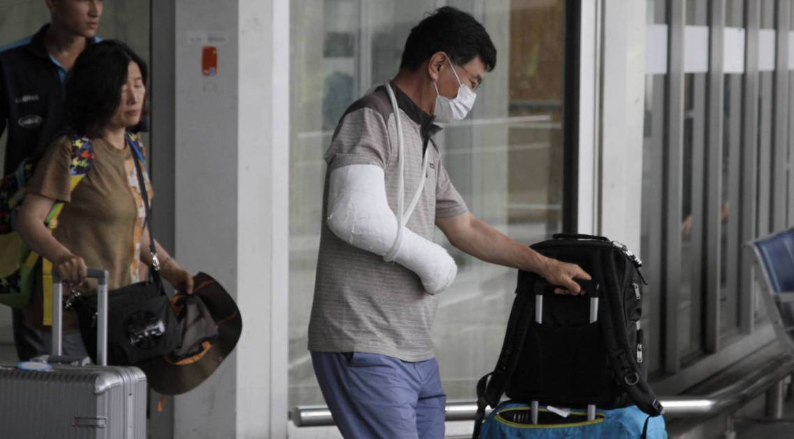Rio,05/02/2020-AEROPORTO DO GALEAO,surto de coronavirus, desembarque de coreanos no aeroporto do Galeao,na foto.grupo de coreanos .Foto: Cleber Mendes/Agência O Dia - Cléber Mendes