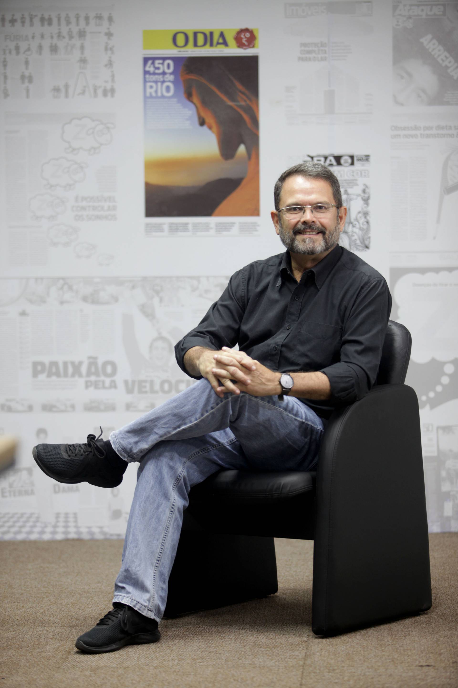 Rio, 05/02/2020 - ESPECIAL -  Jornalista Sidney Rezende. Redacao do O Dia, Lapa. centro do Rio. Foto: Ricardo Cassiano/Agencia O Dia