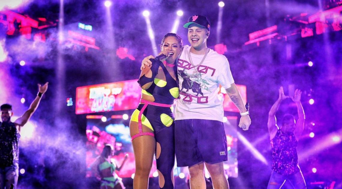 MC Jottape e Paulinha, vocalista da banda Calcinha Preta - Divulgação