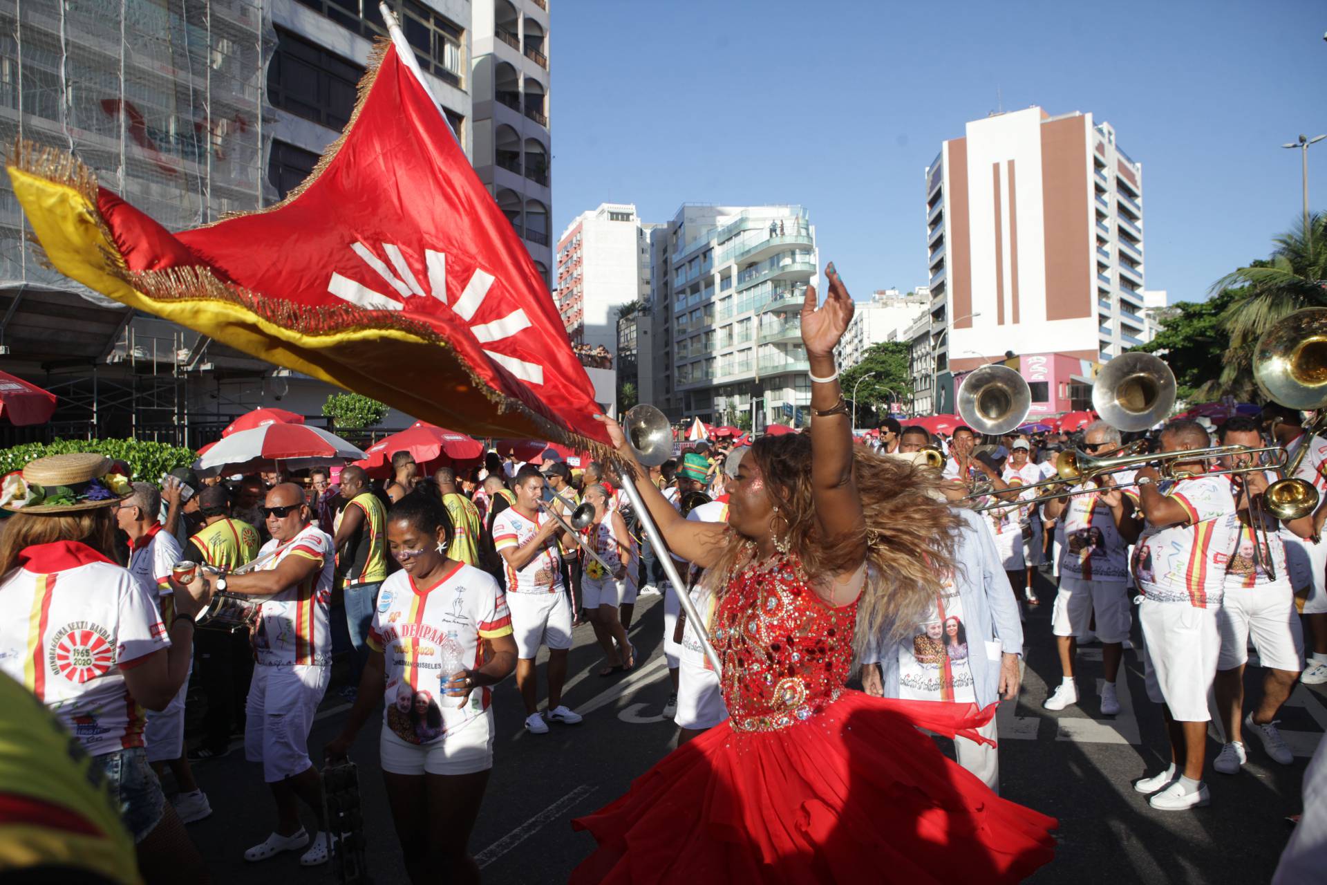 Rio, 08/02/2020  - Carnaval 2020, Bloco Banda de Ipanema. Homenagiados. Ipanema. Zona Sul do Rio. Foto: Ricardo Cassiano/Agencia O Dia