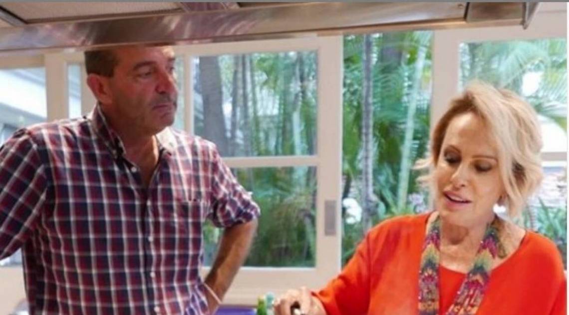 Ana Maria Braga e o namorado Johnny Lucet  - Reprodução/Instagram