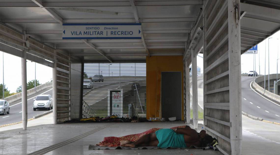 Rio de Janeiro - RJ  - 10/02/2020 - Especial BRT Transolimpica - na foto, Estaçao Morro do Outeiro, Recreio dos Bandeirantes, zona oeste do Rio de Janeiro -  Foto Reginaldo Pimenta / Agencia O Dia