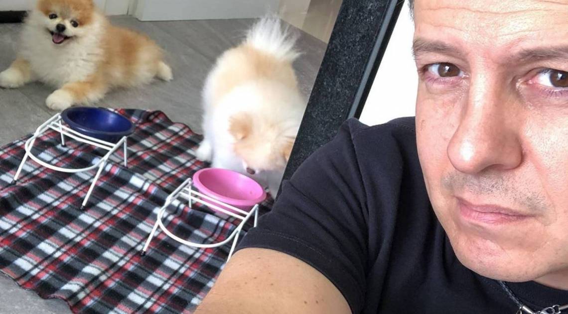 Celso Zucatelli e seus pets 