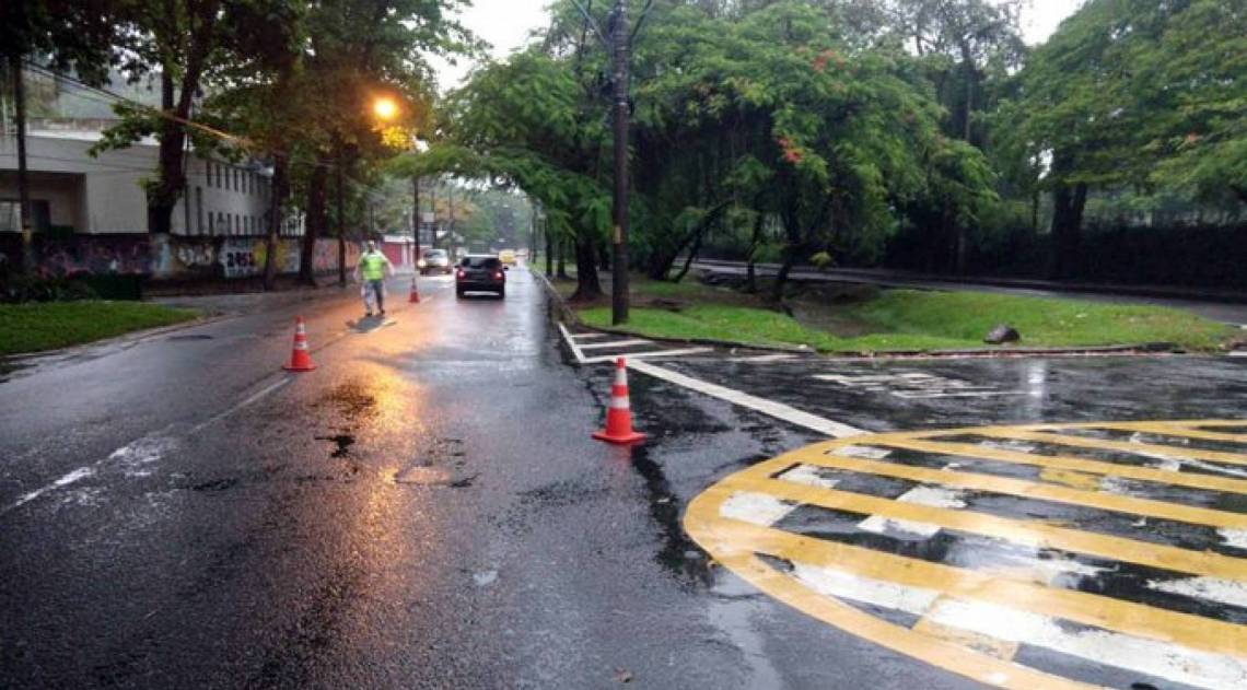 Queda de árvore na Estrada Barra da Tijuca