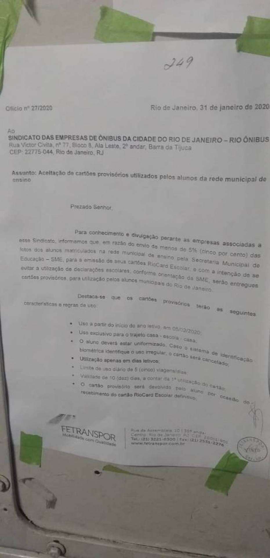 Aviso aos empregados mostra crit&eacute;rios para aceita&ccedil;&atilde;o dos cart&otilde;es provis&oacute;rios - Divulga&ccedil;&atilde;o