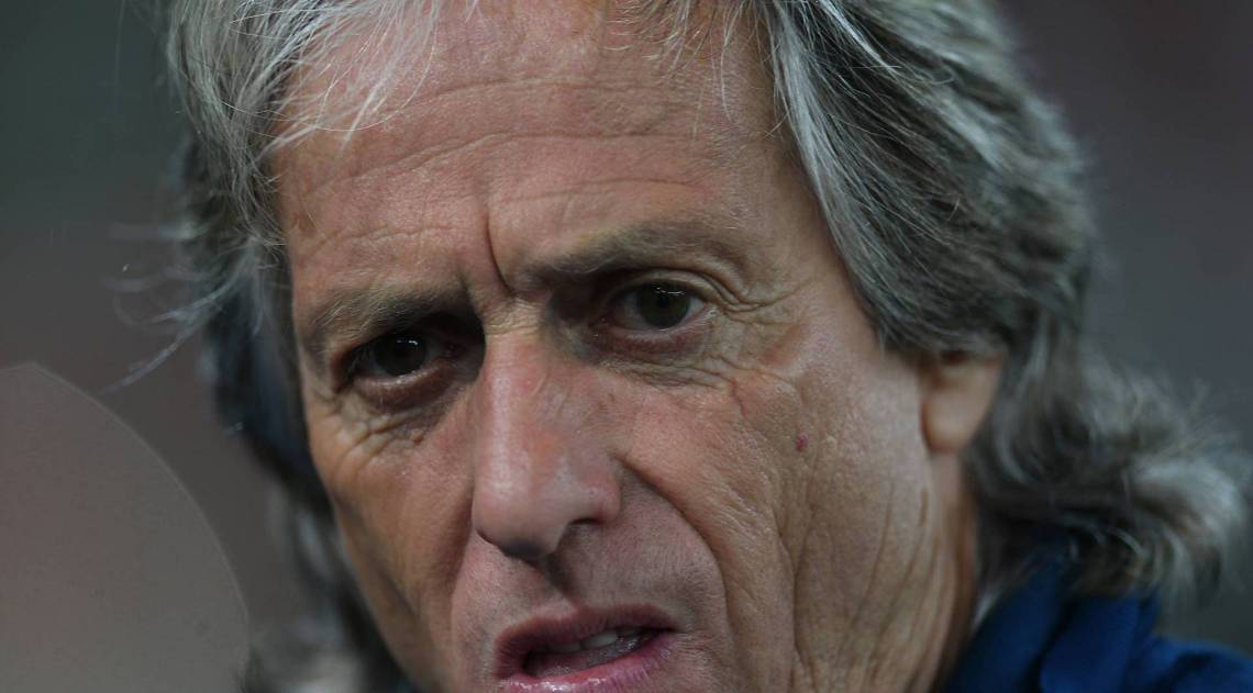 09/02/2020 - FLUMINENSE X FLAMENGO se enfrentam, neste domingo, no Maracana pela semifinal da  Taca Guanabara.  Na foto o tecnico do FLamengo Jorge Jesus. Foto: Daniel Castelo Branco / Agencia O Dia - Daniel Castelo Branco / Agencia O Dia