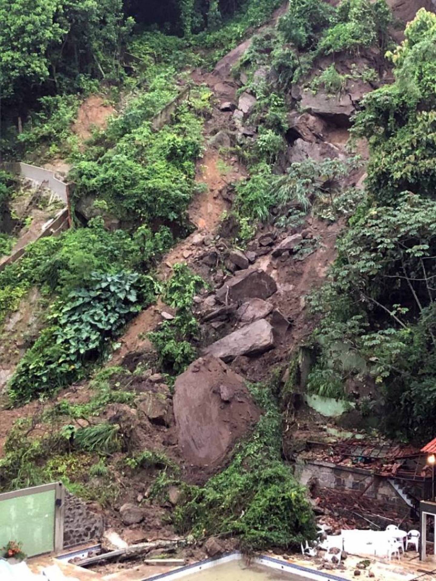 Desabamento aconteceu na encosta do Morro da Babilônia