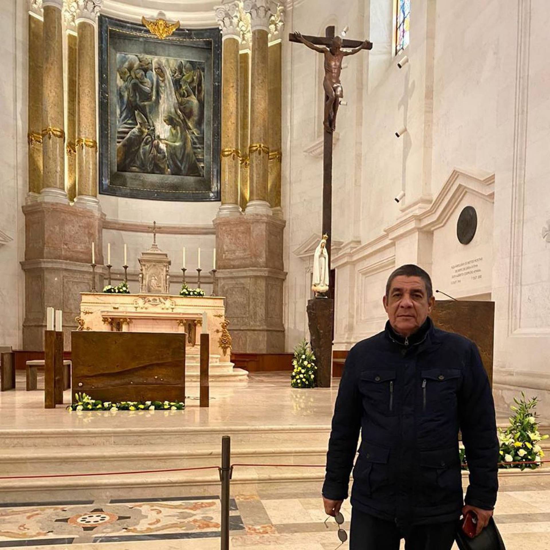 Zeca Pagodinho no Santuário de Nossa Senhora de Fátima  - Reprodução Instagram