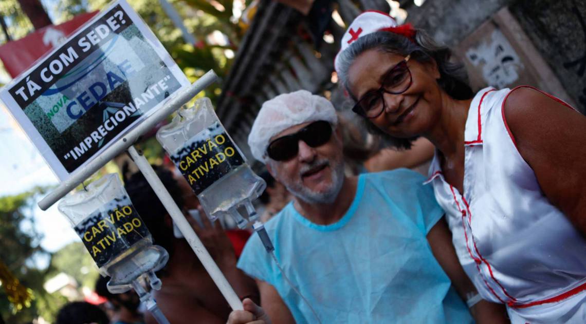 Rio, 15/02/2020, Bloco de Carnaval Ceu na Terra em Santa Teresa, na foto Cesar teixeira e  vera Gomes, foto de Gilvan de Souza / Agencia O Dia