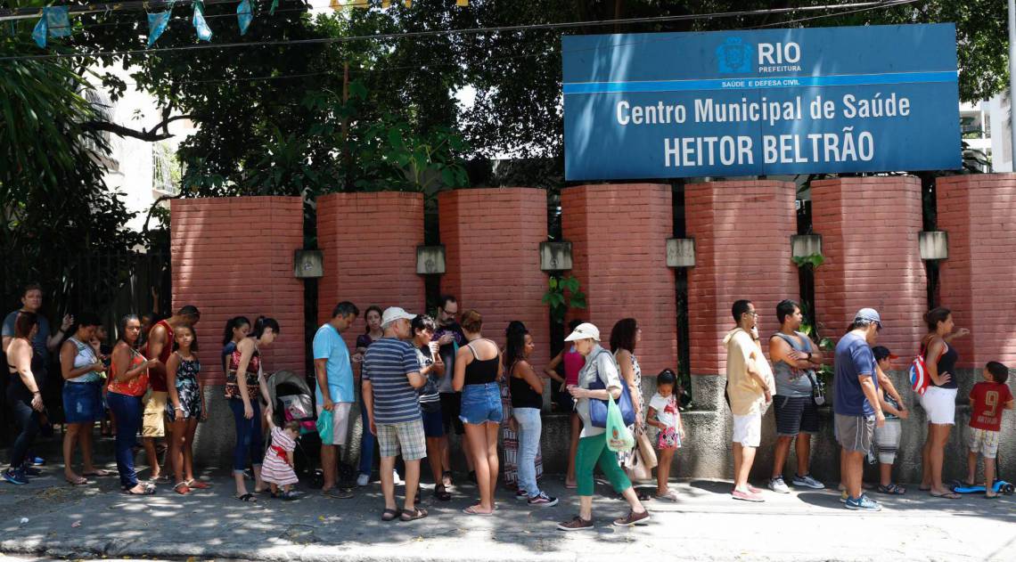 Rio, 15/02/2020, Vacinacao contra o sarampo no posto da Tijuca, Foto de Gilvan de Souza / Agencia O Dia - Gilvan de Souza / Agencia O Dia