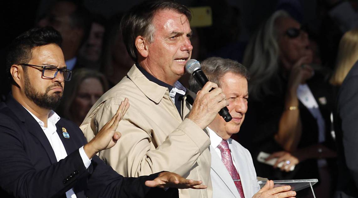 Jair Bolsonaro agradeceu ao público pelas orações e afirmou 'o Brasil tem um presidente evangélico' - Luciano Belford