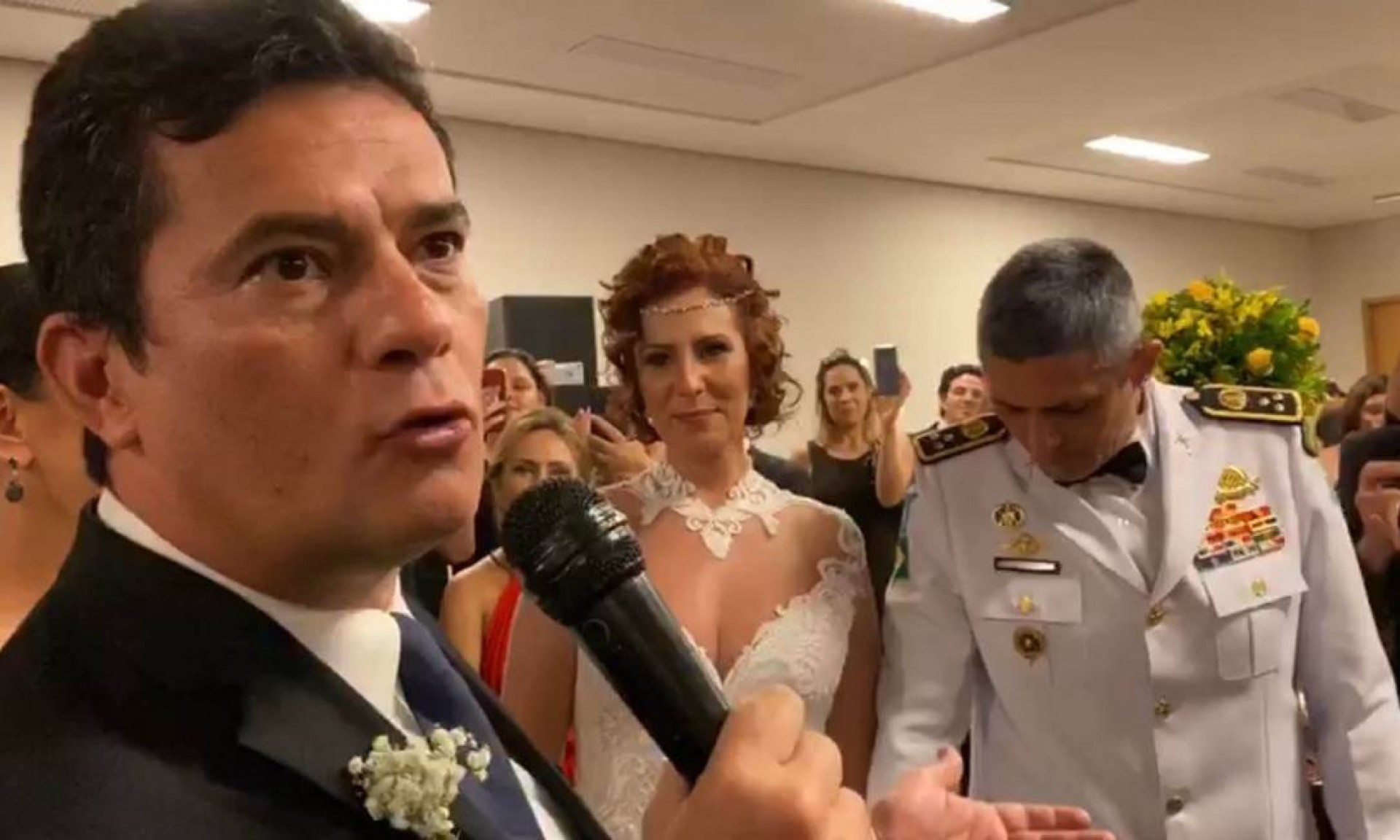 Sérgio Moro no casamento de Carla Zambelli - Divulgação / PSL