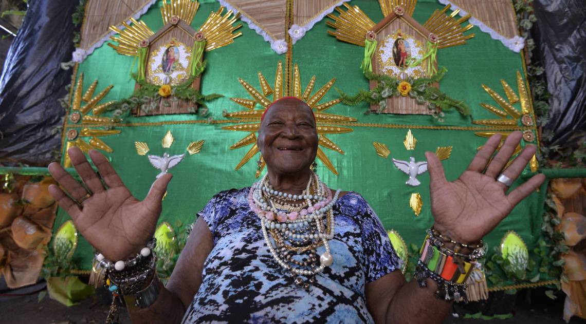 18/02/.2020 - Rio de Janeiro - Carnaval 2020 - Escola de Samba Renascer de Jacarépaguá, traz como enredo a benzedeira mais antiga do Brasil, Dona Odilia do Nascimento de 96 anos - Foto:Fabio Costa /Agencia O Dia