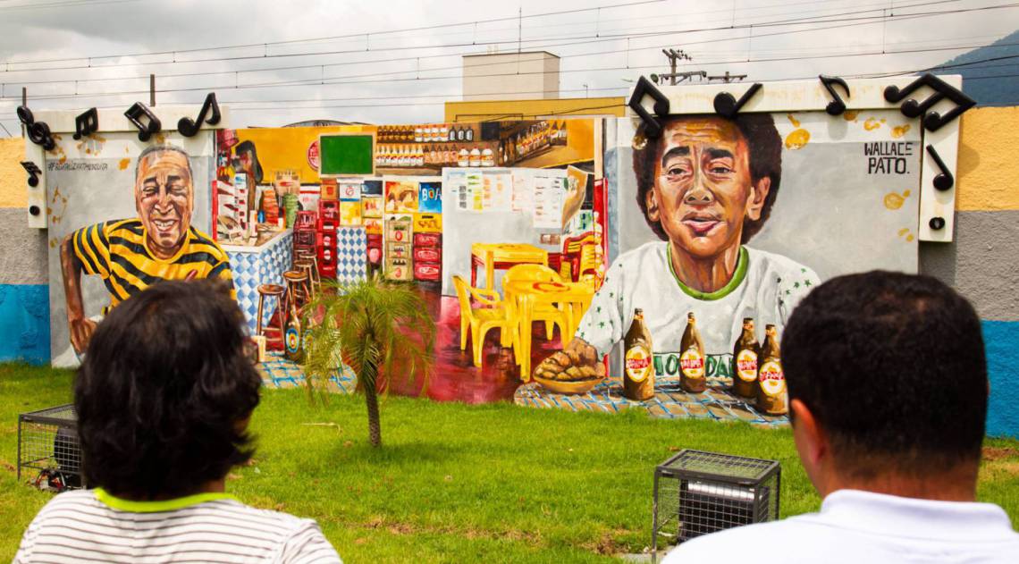 Painéis de artistas da região