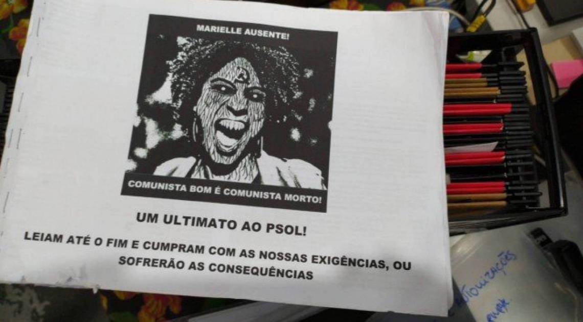 PSol no Rio recebe ameaça - Reprodução 