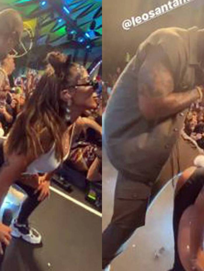 Anitta e Leo Santana em show em Salvador, na Bahia