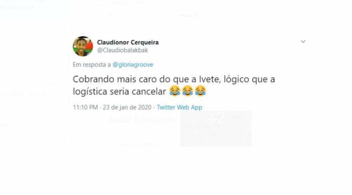 Post de fã reclamando os preços dos abadás do Bloco das Gloriosas