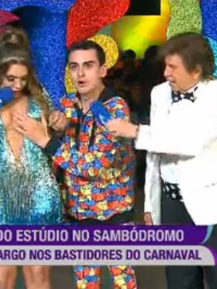 Dudu Camargo passa mão nos seios de Simony 