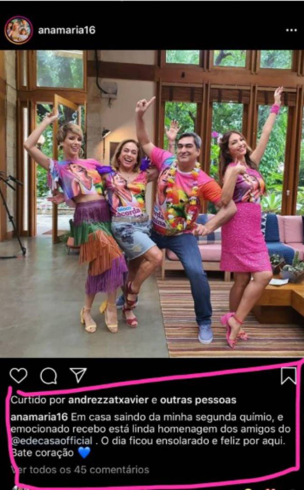 Post de Ana Maria Braga