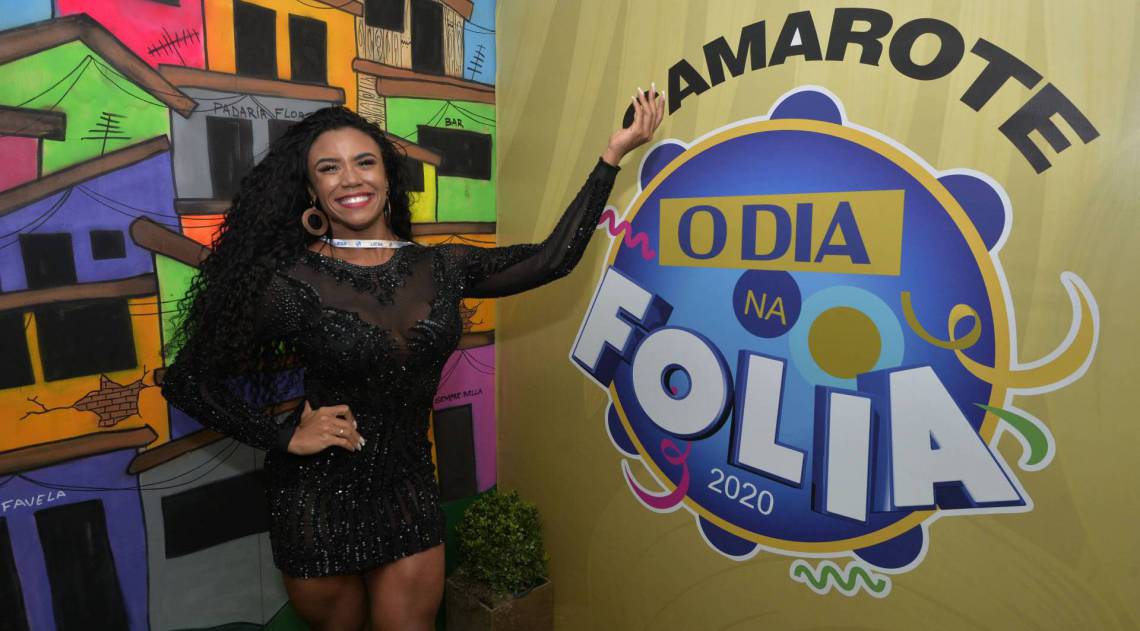 22/02/2020 - Rio de Janeiro - Carnaval 2020 - Camarote O Dia, a Musa do Camarote O Dia Evelem Gouveia.