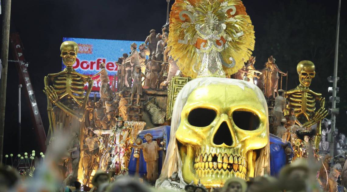 Carnaval 2020 - Desfile da Escola de Samba do Grupo Especial, G.R.E.S Est&aacute;cio de S&aacute;, no Samb&oacute;dromo da Marqu&ecirc;s de Sapuca&iacute;, no centro da cidade do Rio de Janeiro neste Domingo (23).