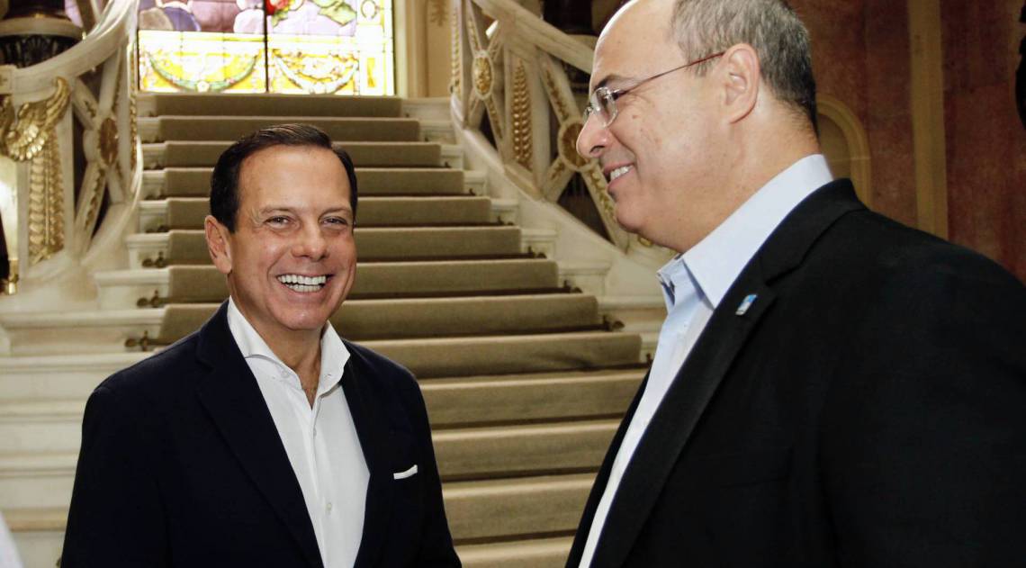Dória almoçou com Witzel neste domingo - Rogério Santana / Governo do Estado RJ