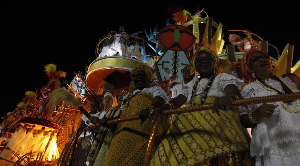 Desfile da Escola de Samba do Grupo Especial, G.R.E.S Grande Rio, no Samb&oacute;dromo da Marqu&ecirc;s de Sapuca&iacute;, no centro da cidade do Rio de Janeiro nesta segunda-feira (24). Foto: Luciano Belford/Ag&ecirc;ncia O Dia
