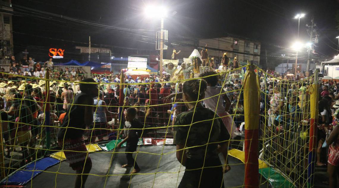 Rio,23/02/2020-CAMPINHO, Carnaval 2020, Intendente Margalhaes. Carnaval na Zona Norte, na foto, area de lazer para as criancas.Foto: Cleber Mendes/Agência O Dia
