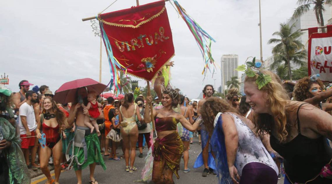 Bloco Virtual, no Leme zona sul do Rio.