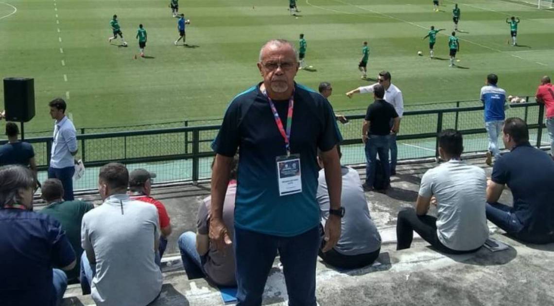 Wilson Leite durante visita ao CT do Palmeiras - Divulgação