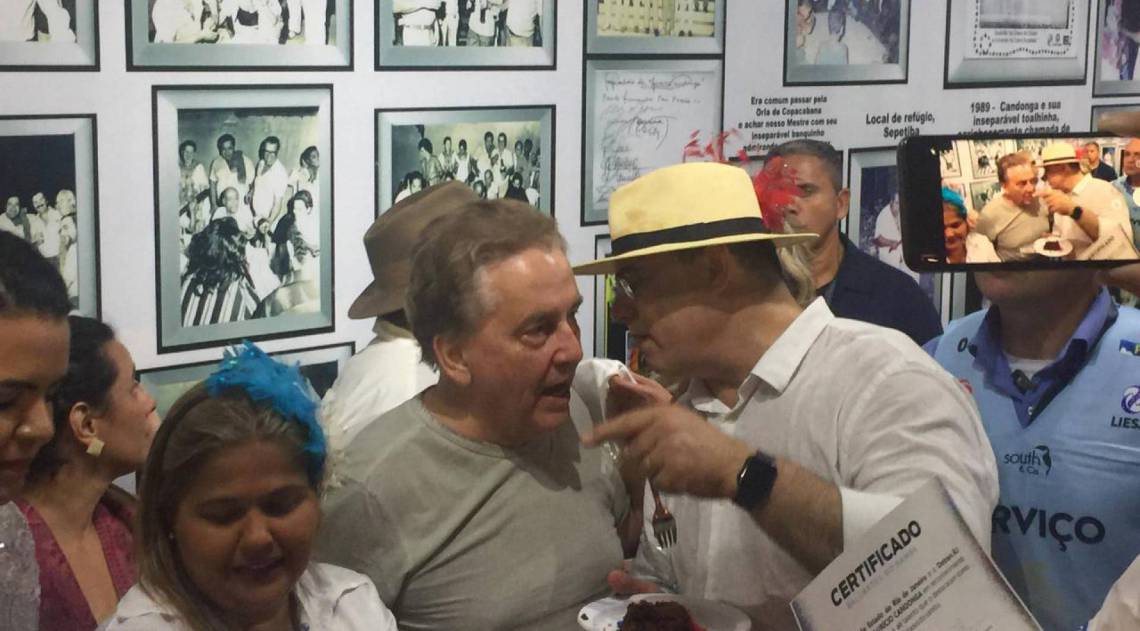 Wilson Witzel em camarote do governo, na Sapucaí - Reprodução/Redes Sociais