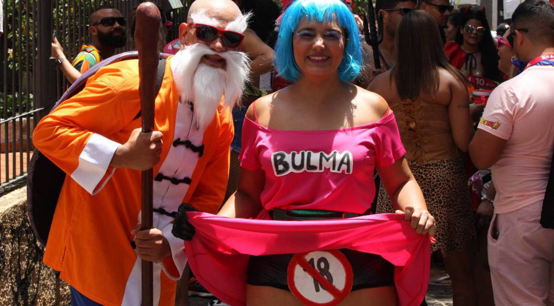 Bloco das Carmelitas em Santa Teresa. Na foto, Alex Viviane e Regina Fonseca. 