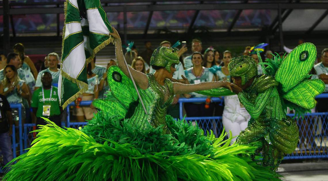 Mocidade foi a pen&uacute;ltima escola a desfilar nesta segunda-feira