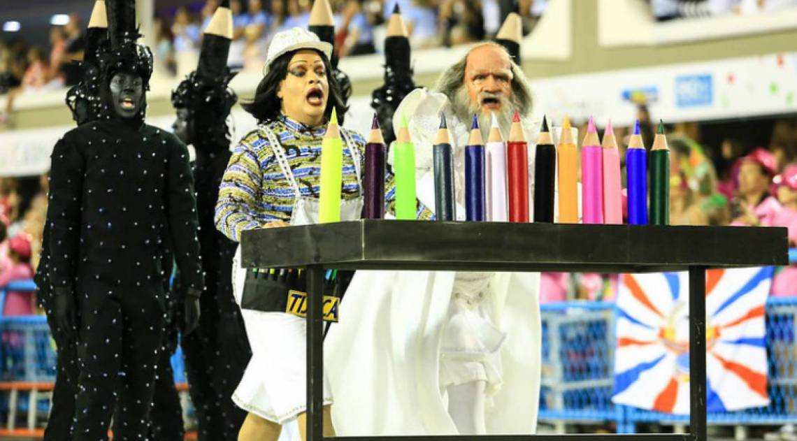 Unidos da Tijuca foi a quarta escola a desfilar nesta segunda-feira