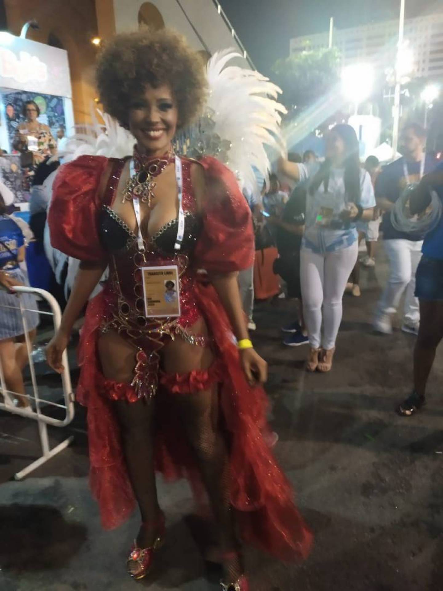 Isabel Fillardis vem junto com o ator Hélio de Lá Pena em um dos carros alegóricos - Adriano Araújo