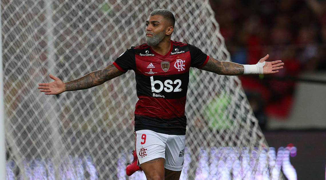 2020-02-26 - Recopa Sul-Americana -  FLAMENGO X INDEPENDIENTE DEL VALLE - Jogo de volta da final da Recopa Sul-Americana, no Maracana. Gabriel, Barbosa,  Almeida, Gabigol. Foto: Daniel Castelo Branco / Agencia O Dia - Daniel Castelo Branco / Agencia O Dia