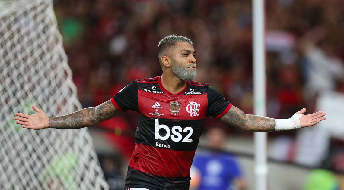 2020-02-26 - Recopa Sul-Americana -  FLAMENGO X INDEPENDIENTE DEL VALLE - Jogo de volta da final da Recopa Sul-Americana, no Maracana. Gabriel, Barbosa,  Almeida, Gabigol. Foto: Daniel Castelo Branco / Agencia O Dia - Daniel Castelo Branco / Agencia O Dia