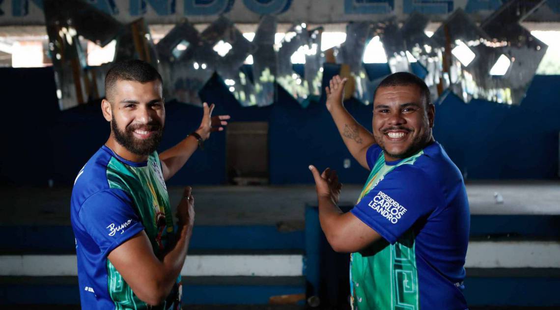 O carnavalesco Bruno Oliveira e o diretor de Carnaval Henrique Bianchi: parceria conquistou a Intendente - Gilvan de Souza 