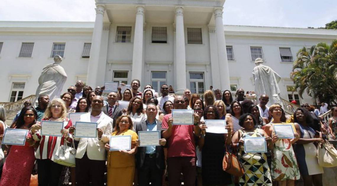 Conselheiros tutelares durante a posse no último mês de janeiro - Divulgação