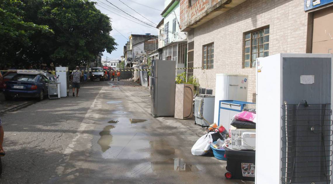 Rio de Janeiro - RJ  - 03/03/2020 - Desabamento de casas em Jardim America, zona norte do Rio -  Foto Reginaldo Pimenta / Agencia O Dia