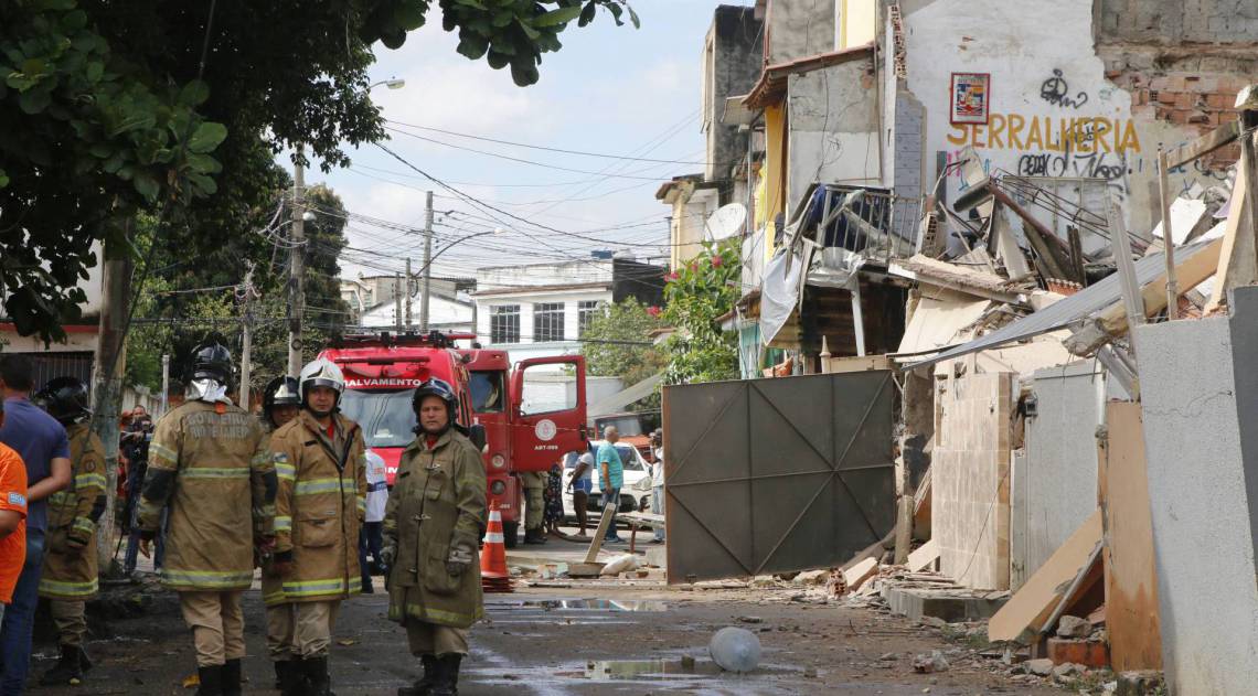 Rio de Janeiro - RJ  - 03/03/2020 - Desabamento de casas em Jardim America, zona norte do Rio -  Foto Reginaldo Pimenta / Agencia O Dia