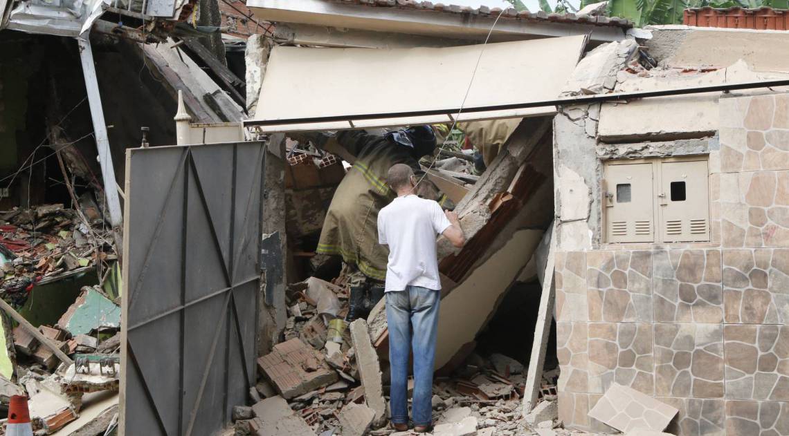 Rio de Janeiro - RJ  - 03/03/2020 - Desabamento de casas em Jardim America, zona norte do Rio -  Foto Reginaldo Pimenta / Agencia O Dia