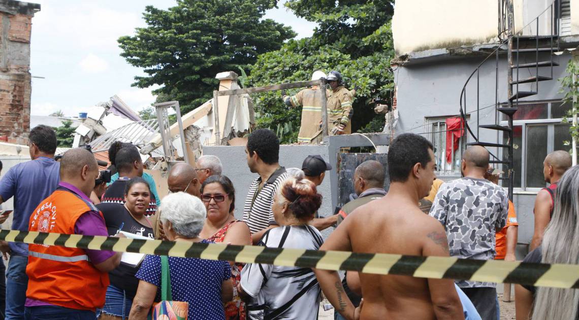 Rio de Janeiro - RJ  - 03/03/2020 - Desabamento de casas em Jardim America, zona norte do Rio -  Foto Reginaldo Pimenta / Agencia O Dia