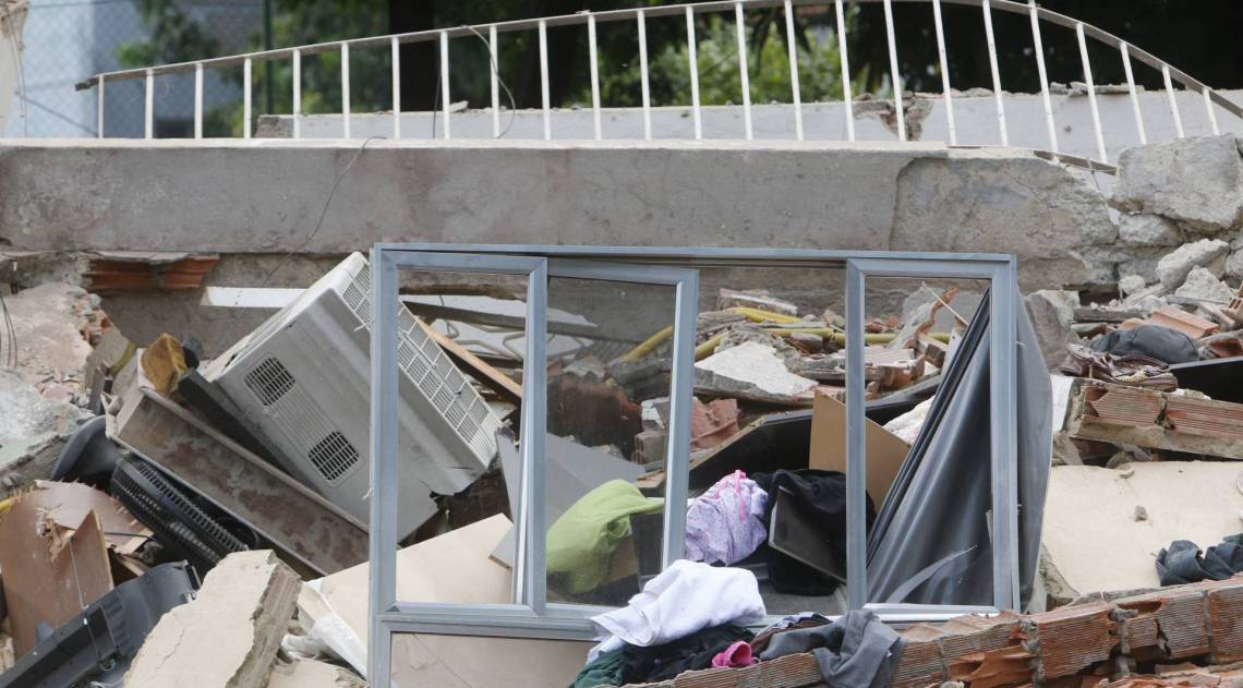 Rio de Janeiro - RJ  - 03/03/2020 - Desabamento de casas em Jardim America, zona norte do Rio -  Foto Reginaldo Pimenta / Agencia O Dia